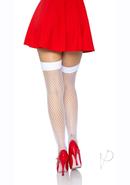 Industrial Net Thigh High Os Wht/red