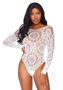 Crochet Lace Crotch Thong Teddy S/m Whit